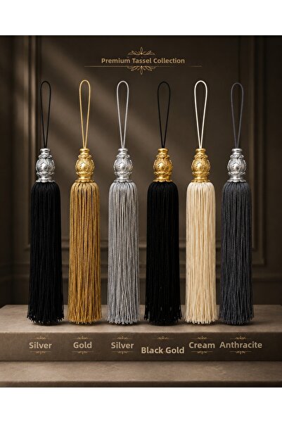 Halis Ticaret Premium Furniture Handle Tassel 39 cm |   Wardrobe Cabinet Drawer Console Decorative Tassel |   6 Color Options