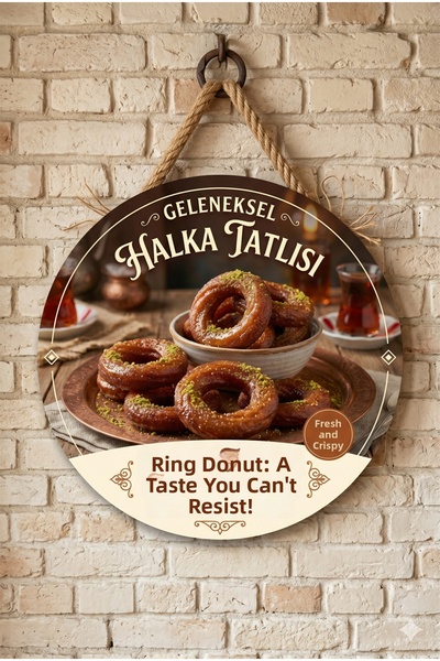Mayeka Ring Dessert Themed Wooden Wall Door Decorative Ornament Painting for ...