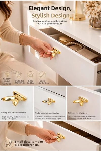 AYGÖREN HOME 2 Pieces Drawer Handle Adhesive Furniture Cabinet Drawer Handle