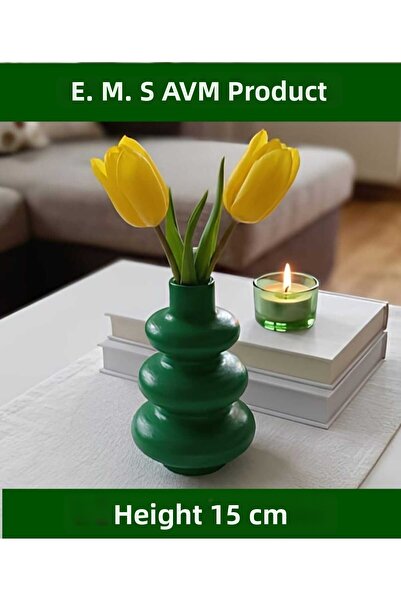 E.M.S AVM Green Color Bubble Vase Modern Planter Decorative Vase Planter 15 X...