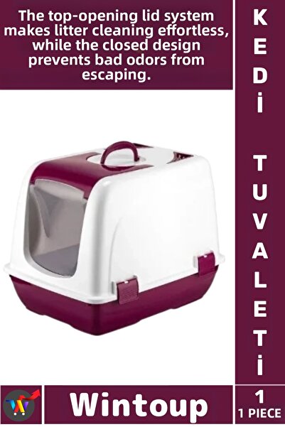 Wintoup # Cat Toilet with Top Opening, Odor Preventing, Practical, Transparen...