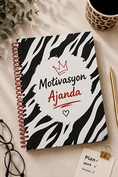 Kids Like Copertă rigidă 17x24 cu model leopard 160 de pagini Agenda motivați...