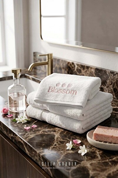 Sleep Garden 100% Cotton Embroidered Design Bossom Written Pattern Hand and F...