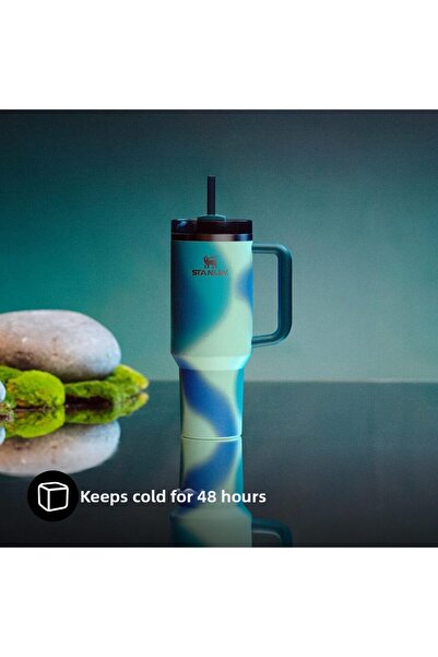 Stanley The Quencher H2.0 Flowstate Tumbler with Straw Thermos Coastal 1.18 L...