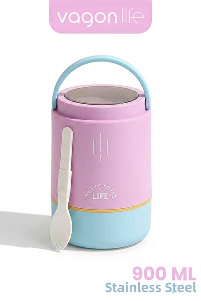 Vagonlife 900 ml 3-Compartment Leakproof Stainless Steel Bento Lunch Box with...