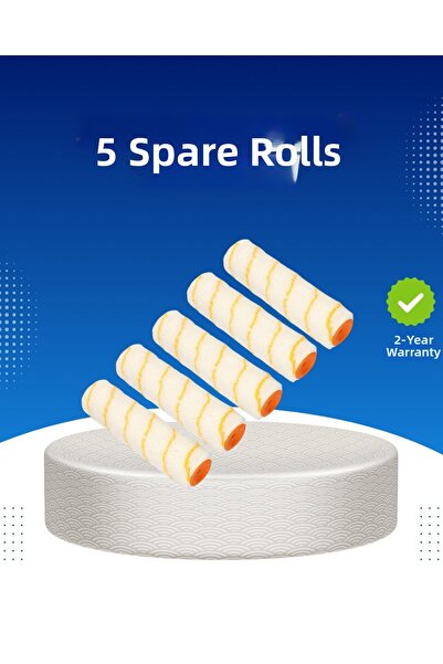 ETC مجموعة من 5 رولات طلاء بالمستحلب مناسبة لتطبيق الطلاء على الجدران والأسقف...