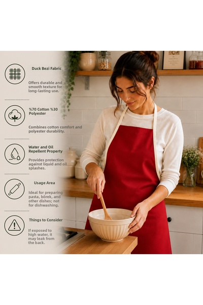 liefhome مريلة مطبخ مقاومة للماء والزيت من قماش داك بيز |   70% قطن 30% بوليس...
