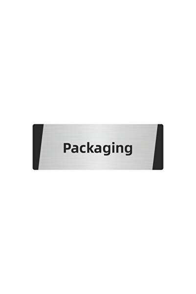 Özarslan Dizayn Packaging Metal Warning Sign 10X20 cm Silver Color