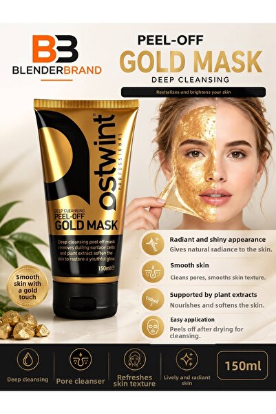 Blender Brand Professional Peeling Gel, Peelable Gold Mask 150ml Brightening,...