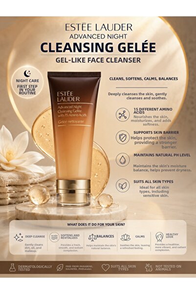 Estee Lauder Advanced Night Cleansing Amino Acid Moisture Supporting Deep Cle...