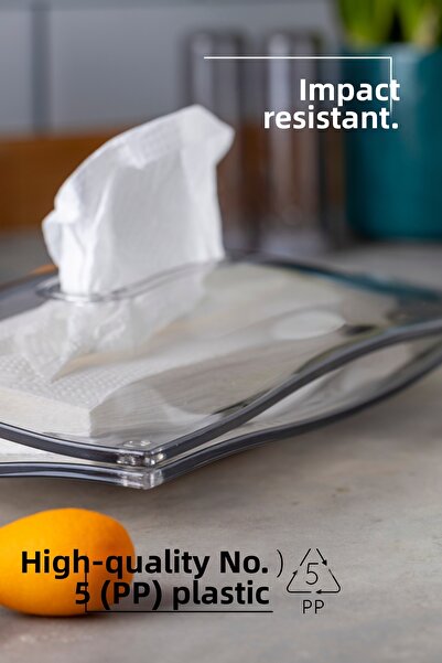 Espas Home Decorative Transparent Napkin Organizer