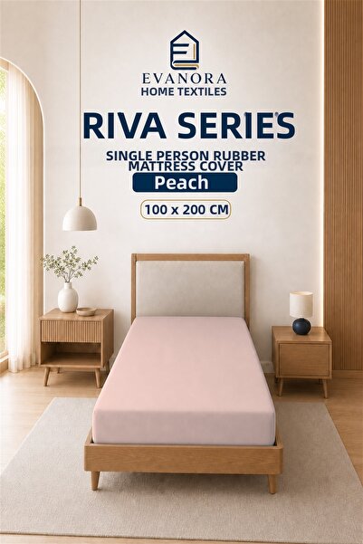 evonora ملاءة سرير مطاطية فردية مقاس 100 × 200 سم – مناسبة تمامًا، ناعمة وقاب...