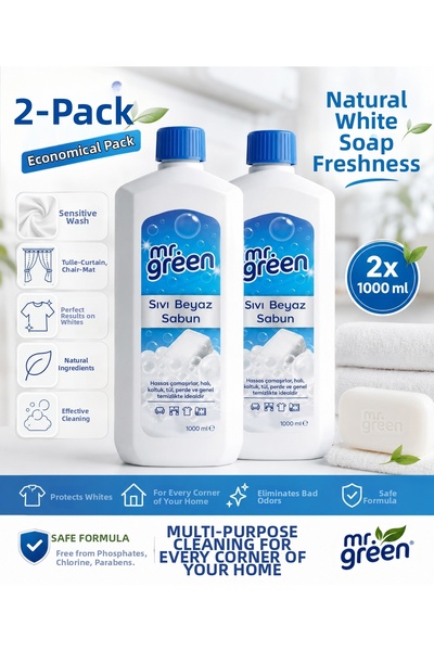 Mr Green Liquid White Soap 2-Pack