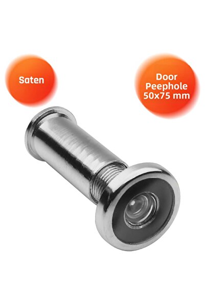 Nobel Door Viewer, 50X75 Mm, 180 °   Steel Door Binocular, Satin