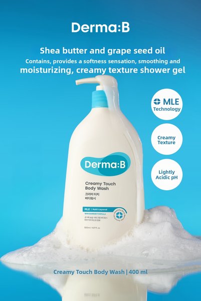 Derma B جل استحمام منعم ومرطب ذو ملمس كريمي DERMA:B غسول الجسم ذو ملمس كريمي