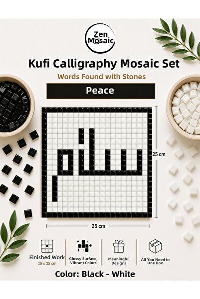 Zen Mozaik Kufi Lettering Mosaic Set – Words with Meaning in Stones