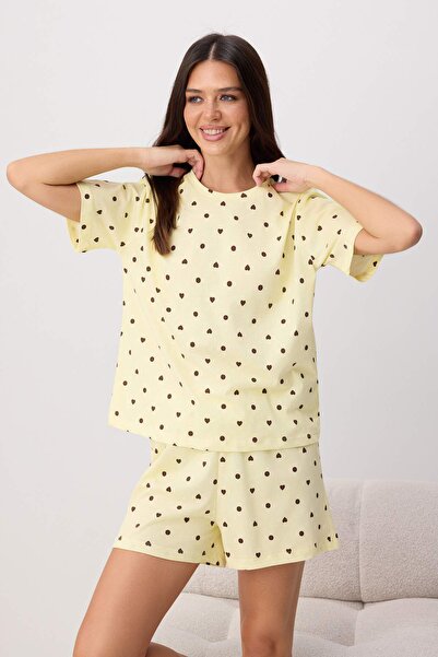 Trendyol Collection Galben 100% bumbac cu buline Nu este disponibil 30/1 Set ...