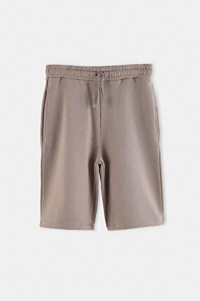 TRENDYOLKIDS Gray Plain Knitted Shorts & Bermuda Tkdss26Sr00031
