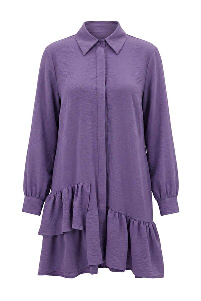 Trendyol Modest قميص ليلك أوفر سايز إيروبين ميدي TCTAW27TG00012