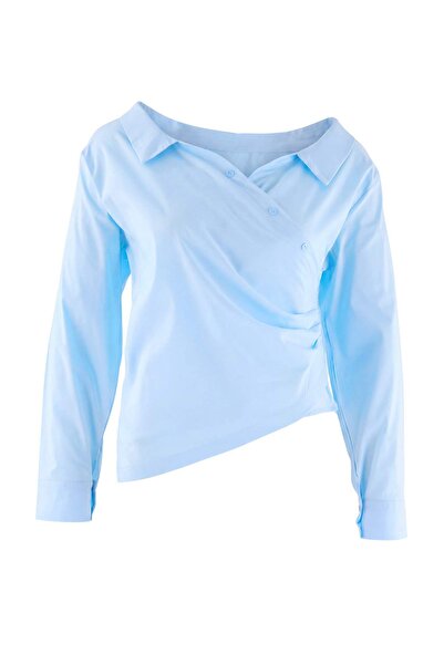 Trendyol Curve Light Blue Blouse