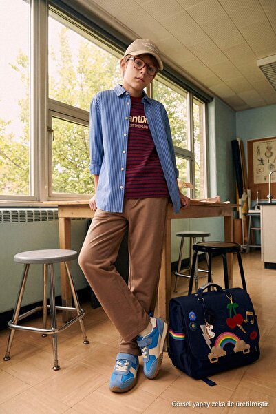 TRENDYOLKIDS Beige Boy's Plain Woven Trousers Tkdaw27Pl00002