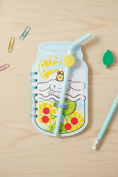 Miniso Sanrio Lisanslı Cinnamoroll Pipetli Bardak Figürlü Telli Not Defteri –...