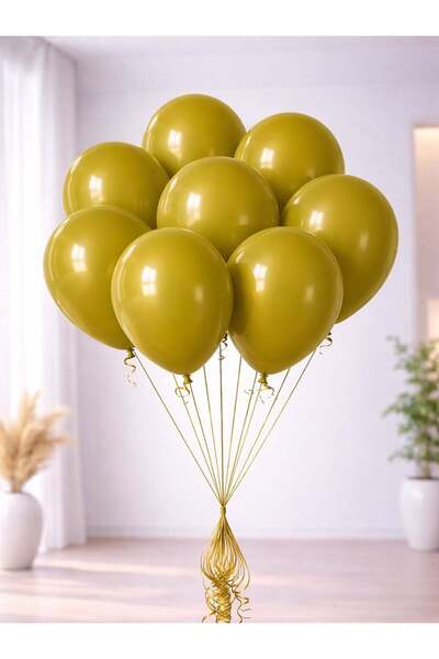 Parti Adresi Hardal Rengi Balon 12 inc 10 Lu