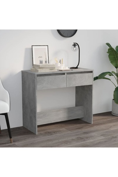 Concept Masă consolă, gri beton, 89x41x76,5 cm, oțel