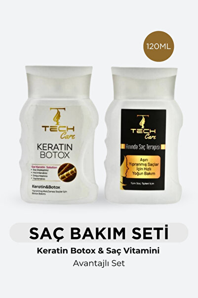 Tech Care Saç Keratin Botox - Saç Vitamin 2'li Saç Bakım Seti