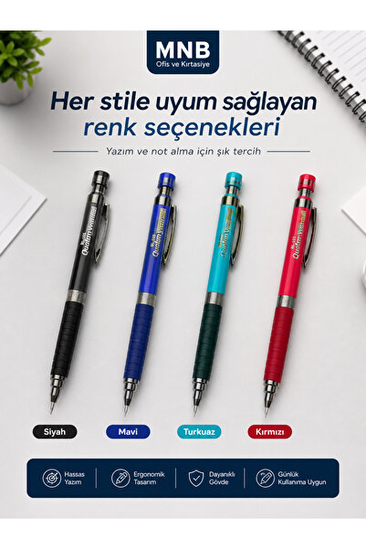 PERFECT Bl-555 Quantum Versatil - Mekanik Uçlu Kalem 0.7 - 4 Renk Seçeneği -1...