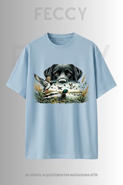 FECCY Premium Hunter Dog με στάμπα Hunter Theme Unisex Oversize Γυναικείο T-S...