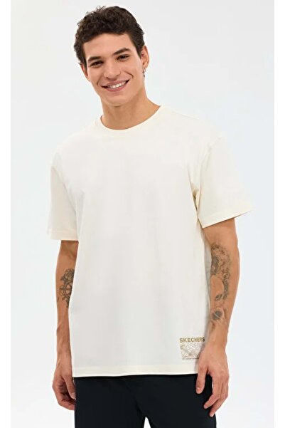 SKECHERS S2610109 M Relaxed T-Shirt Erkek Tişort BEJ