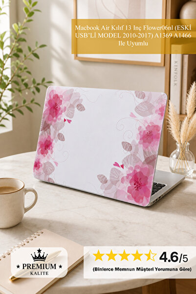 Mcstorey Macbook Air Kılıf 13 Inç Flower06nl (ESKİ USB'Lİ MODEL 2010-2017) A1...