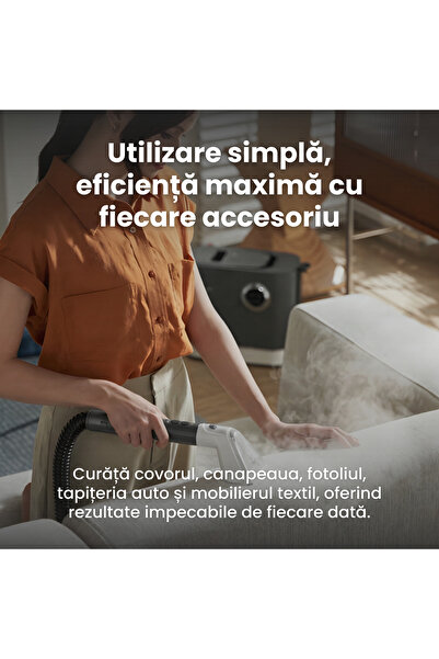 RYER Aspirator Profesional cu Spalare cu Abur 100ºC STAIN CLEANER ULTIMATE Abur-Injectie-Extractie, Putere 13.000Pa, 1600W, 10Bar, Curatator de Pete Textile, Covoare, Tapiterii, Geamuri, Podele,