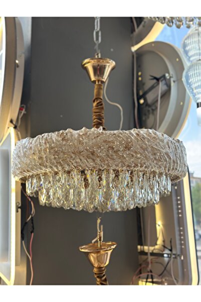 Led 50 CM KRİSTAL LÜX SALON AVİZESİ