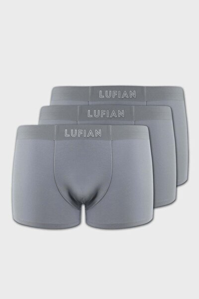Lufian 111080035 Mark 3 Adet Erkek Modal Dikişsiz Boxer GRİ