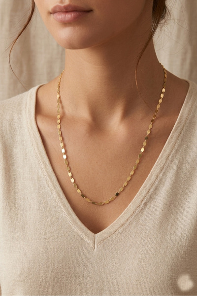 YCL JEWELLERY 8 Ayar Altın Pullu Zincir Kolye