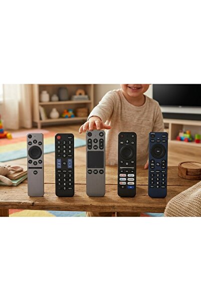 ATA ELEKTRONİK Çocuklar İçin Oyuncak TV Kumandası Gerçek Güvenli 5 Adet Farkl...