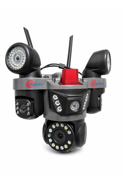 Genel Markalar 🚨 ESVISION 9003 WIFI 3 LENSLİ GÜVENLİK KAMERASI – PROFESYONEL FULL KORUMA + ÇİFT LED PROJEKTÖR 🚨