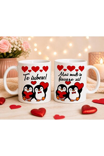 OEM Set 2 căni personalizate pentru cuplu - Valentine's Day
