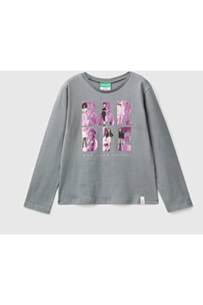 United Colors of Benetton Benetton Barbie majica sa svetlim printom za devojč...