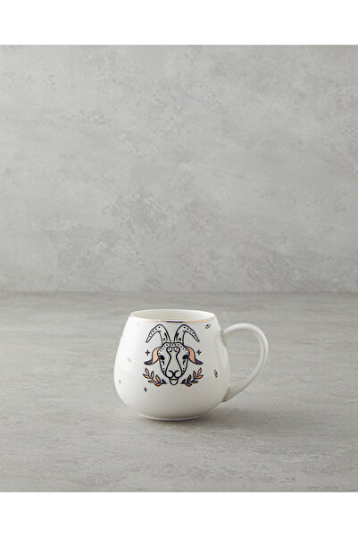 English Home Aries New Bone China Kupa 325 ml Siyah-Beyaz-Gold