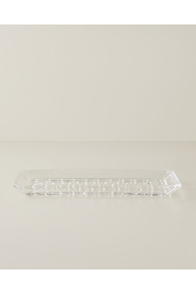 English Home Bubbles Cam Kayık Tabak 14x30 cm Şeffaf
