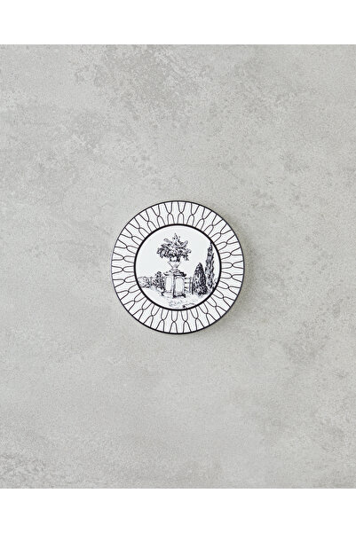 English Home Arborelle Ceramic Coaster 10.8X0.8 cm Black - White