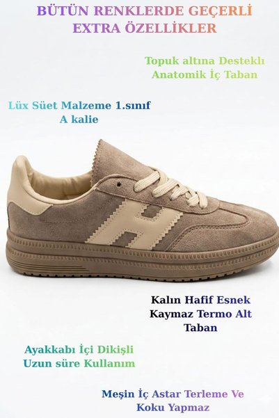 McDark Kadın Vizon Süet Sneaker Ayakkabı