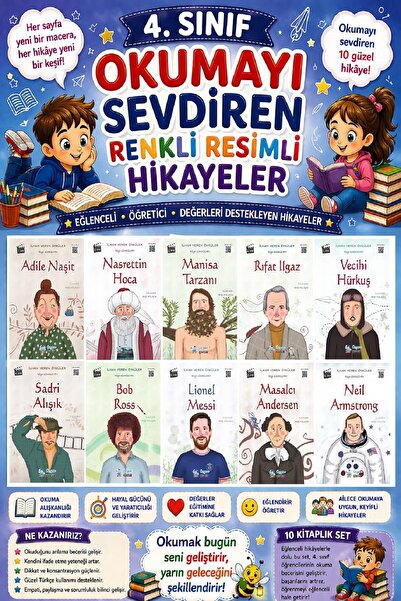 Üçgen Yayıncılık 4. Sınıf Okumayı Sevdiren Renkli Resimli Hikayeler 11 - 10 K...