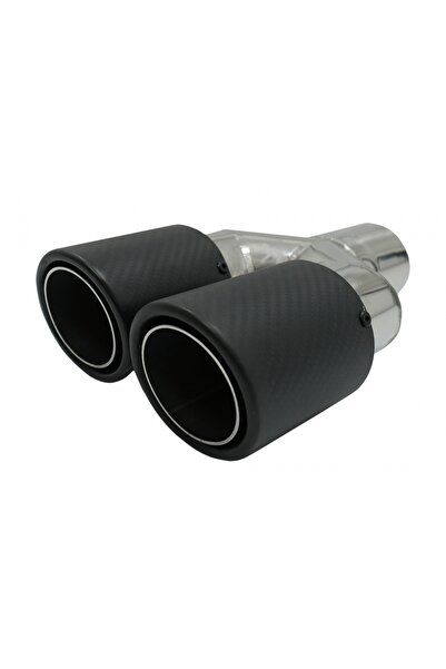 tuningset Tobă de eșapament universală, fibră de carbon mată, admisie 5,8 cm,...