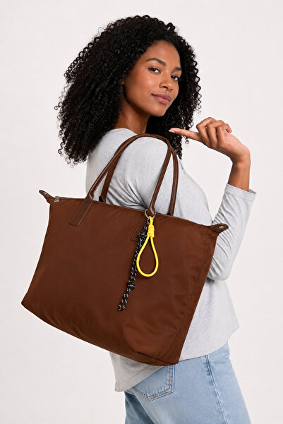 POLOGRAND London Orijinal Geniş Hacimli Su Geçirmez Paraşüt Kumaş Shopper Tre...