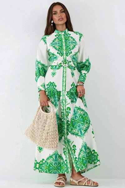 Hiccup Msn Paisley Patterned Belted Maxi Dress