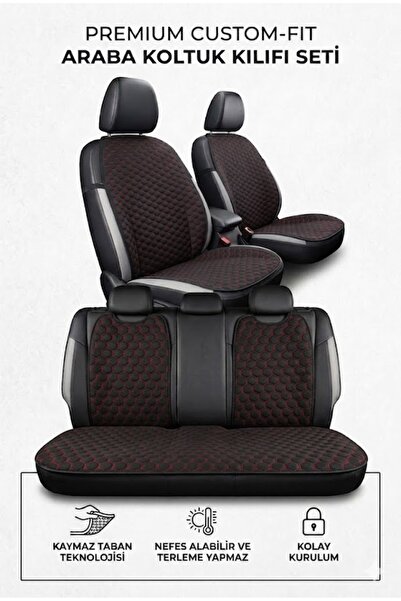 ER-AY OTO TEKSTİL Modern Non-Slip Car Seat Protector Sponge Filled Full Set C...